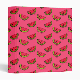 Summer Watermelon on Pink Pattern Binder