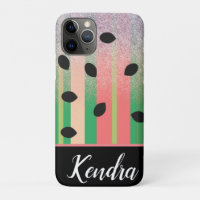 Summer Watermelon Seed Stripe Illustration Sparkle