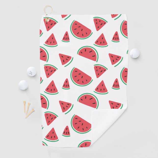 Summer Watermelon Slices Pattern Golf Towel (InSitu)
