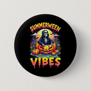 Summer Watermelon Summerween Vibes Skeleton Jack-o 2 Inch Round Button
