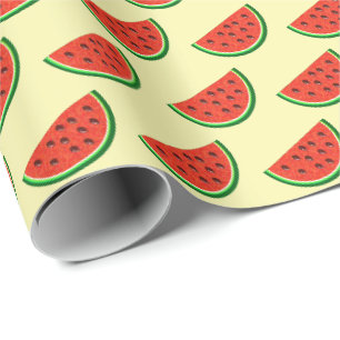 Summer Watermelon Yellow Wrapping Paper