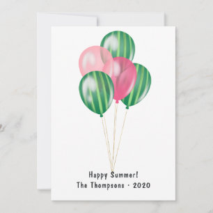 Summer Watermelons Family Photo Collage Greeting Holiday Card