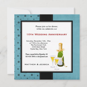 Summer Wedding Anniversary Invitation