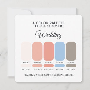 Summer Wedding Color Palette 2026 Card
