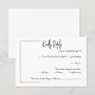Summer Wedding hand drawn RSVP Card