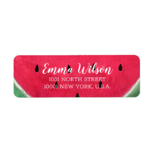 Summer Wedding Return Address Labels Watermelon
