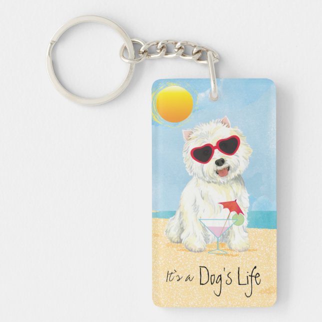 Summer Westie Keychain (Front)