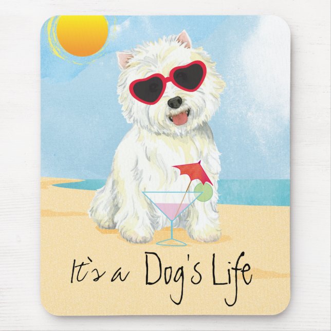 Summer Westie Mouse Pad (Front)