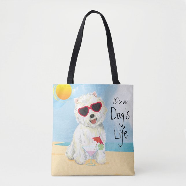 Summer Westie Tote Bag (Front)
