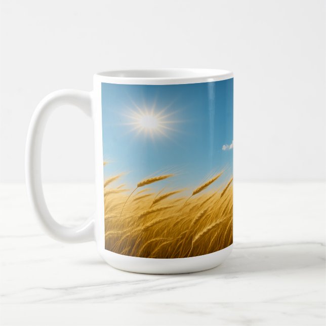 Summer Wheat & Blue Sky Coffee Mug (Left)