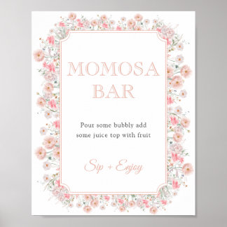 Summer Wildflower Baby Shower Momosa Bar Sign