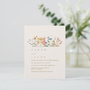 Summer Wildflower Boho Wedding Invitation