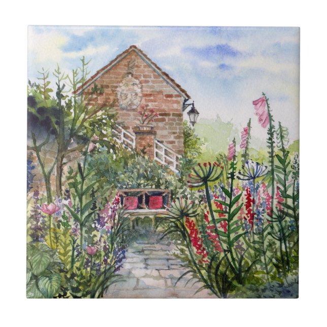 Summer Wildflower English Garden in York Tile (Front)