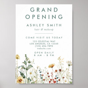 Summer Wildflower Field Grand Opening Poster