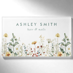 Summer Wildflower Field Name Tag