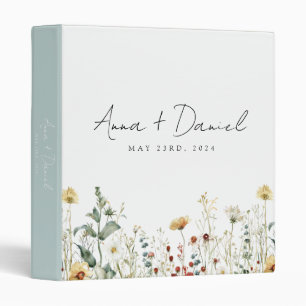 Summer Wildflower Field Wedding Binder