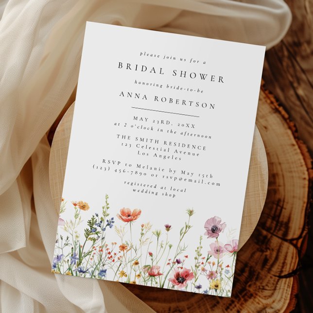 Summer Wildflower Garden Bridal Shower Invitation (Creator Uploaded)