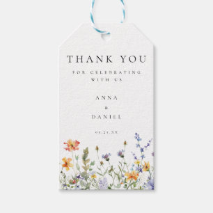 Summer Wildflower Garden Wedding Favor Gift Tags