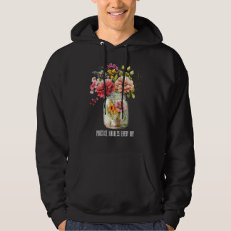 Summer Wildflower Jar Practice kindness every day Hoodie