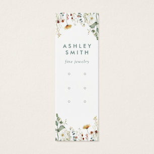 Summer Wildflower Multiple Earring Display Card