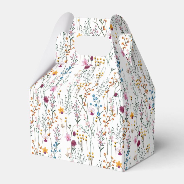 Summer Wildflower Pattern Favor Box (Front Side)