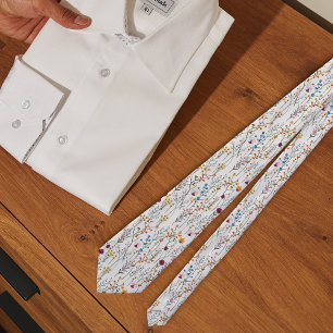 Summer Wildflower Pattern Tie