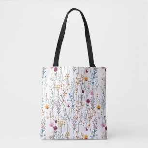 Summer Wildflower Pattern Tote Bag