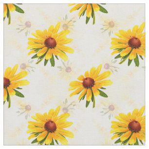 Summer Wildflower - Yellow Black-Eyed Susan Photo Fabric