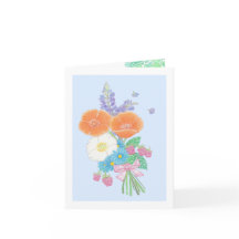 Summer Wildflowers Art Greeting Card Any occasion