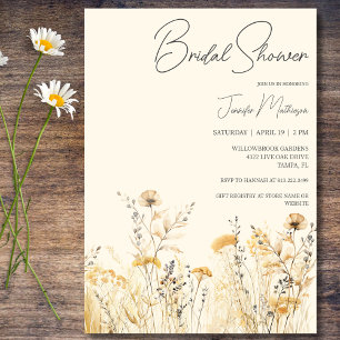 Summer Wildflowers Bridal Shower Invitation