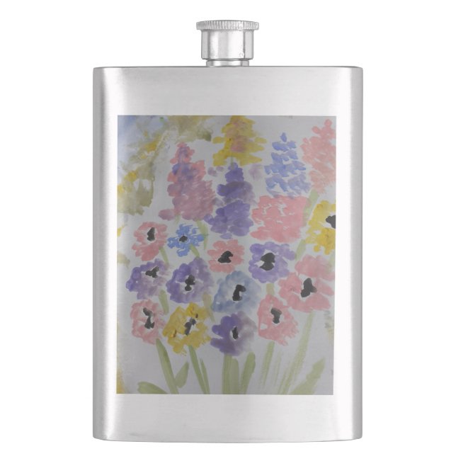 Summer Wildflowers Classic Hip Flask (Front)