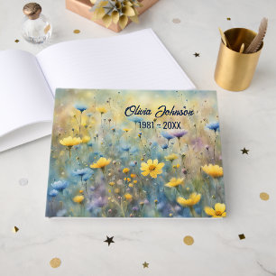 Summer Wildflowers for Memorial Service Guest Book