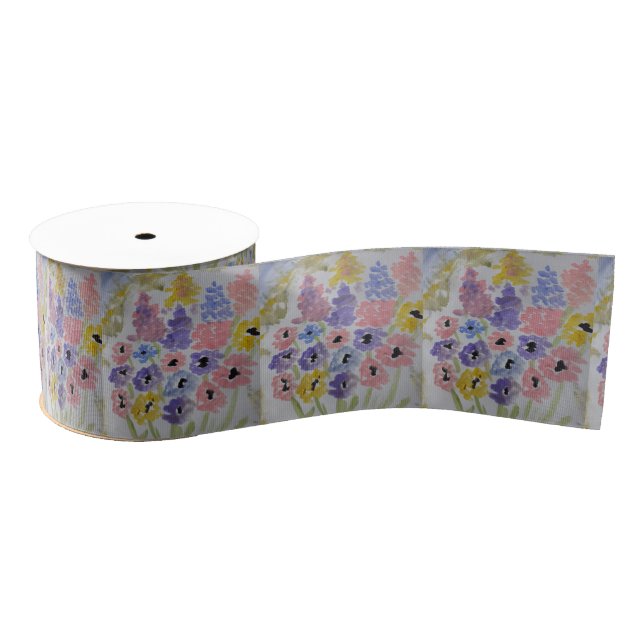 Summer Wildflowers  Grosgrain Ribbon (Spool)