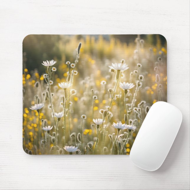 Summer Wildflowers In Field Mouse Pad (With Mouse)