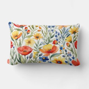 Summer Wildflowers Lumbar Pillow