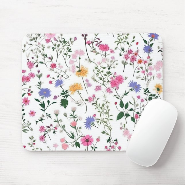 Summer Wildflowers Mouse Pad (With Mouse)