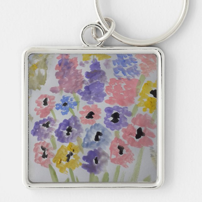 Summer Wildflowers Premium Keychain (Front)