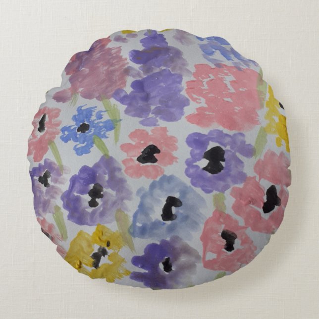 Summer Wildflowers  Round Pillow (Front)