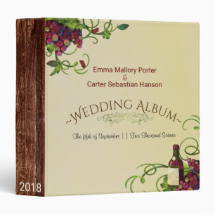 Summer Wine Vineyard Romantic Wedding Binder