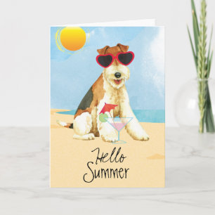Summer Wire Fox Terrier Card