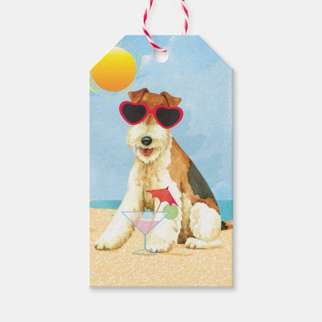 Summer Wire Fox Terrier Gift Tags (Front)