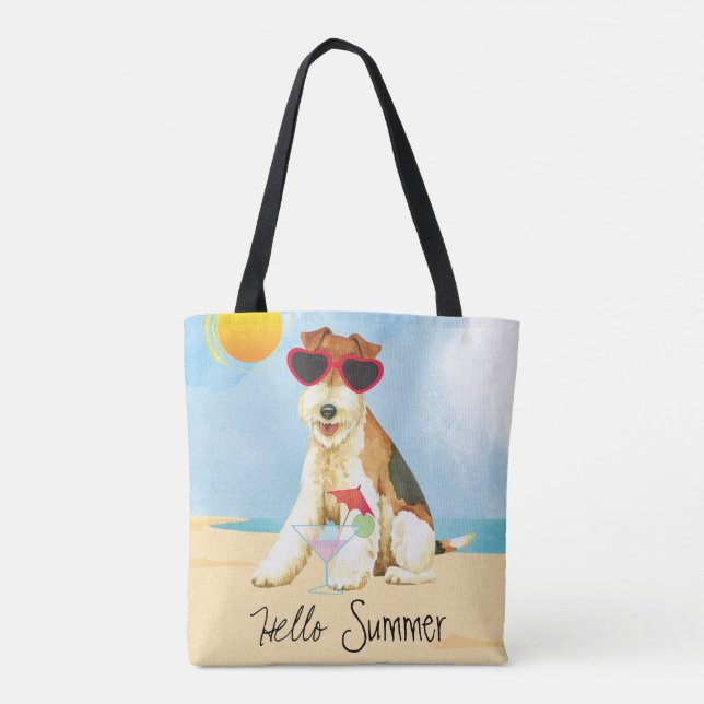 Summer Wire Fox Terrier Tote Bag (Back)