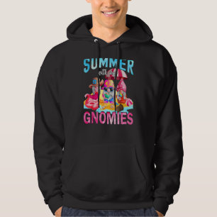 Summer With My Gnomies Cute Garden Gnomes Family V Hoodie