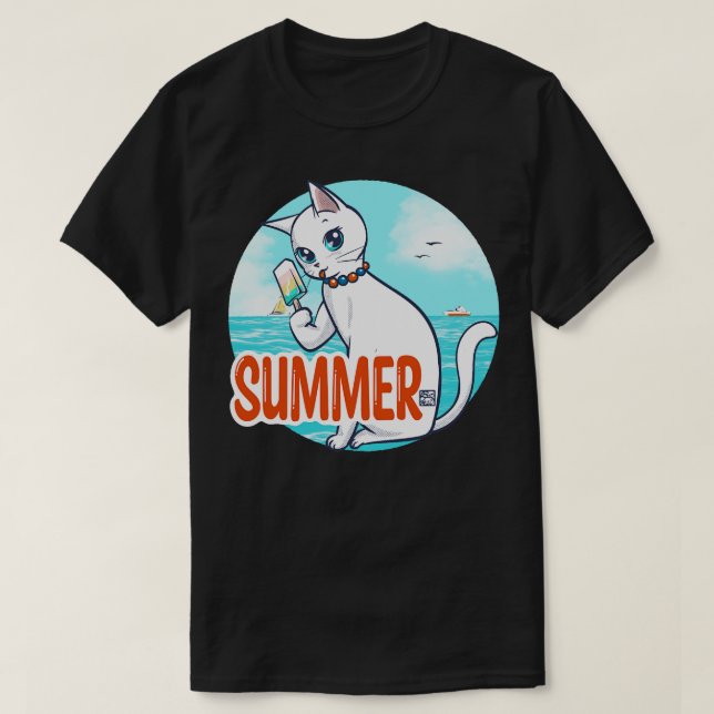 Summer With Popsicle T-Shirt (Design Front)