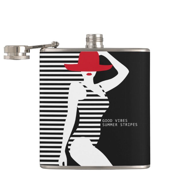Summer Woman custom name flask (Opened)