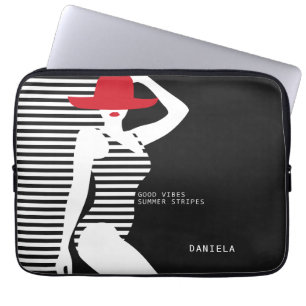 Summer Woman custom name laptop sleeves