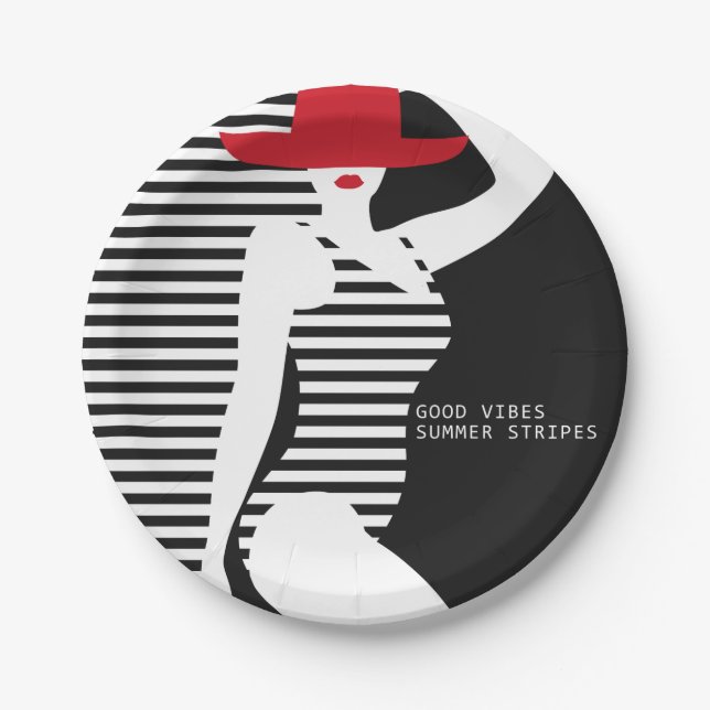 Summer Woman paper plates (Front)