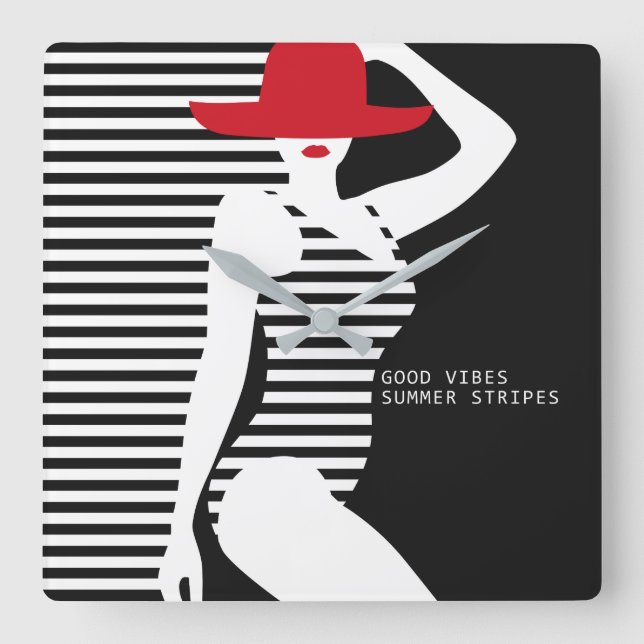 Summer Woman wall clock (Front)