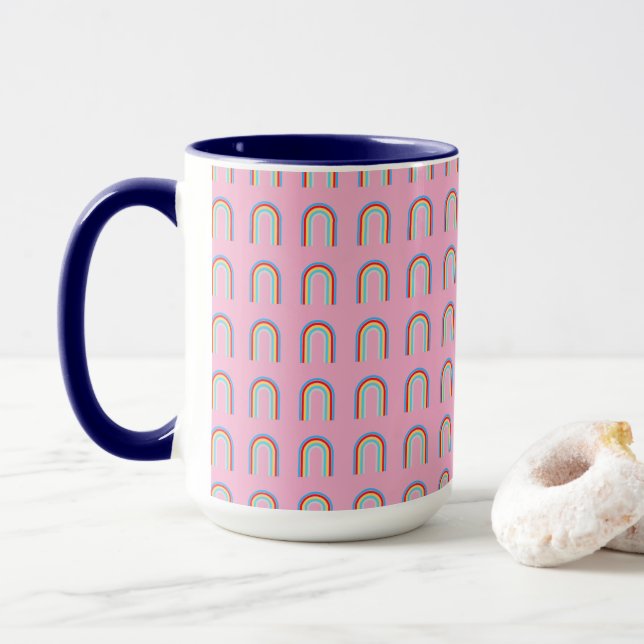 Summer Women's  Elegant Boho  Rainbow Mug (With Donut)