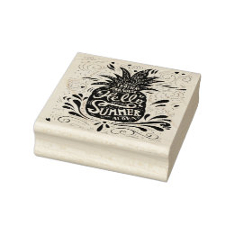 Summer Wood Art Rubber Stamp